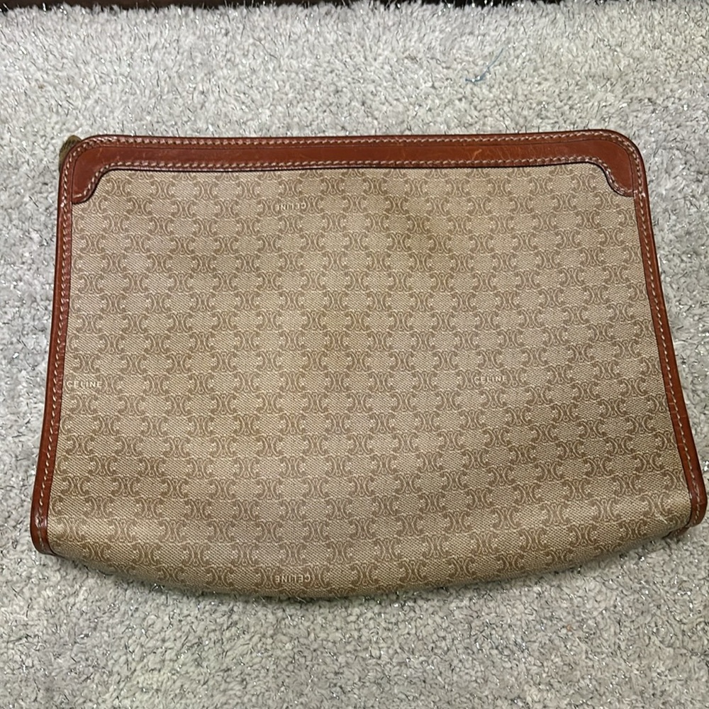 Celine wristlet/clutch!  10.5 inches x 8 inches!   Zippered closure. - Picture 3 of 9